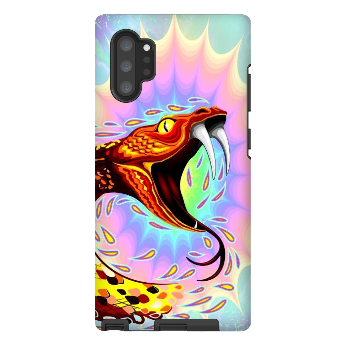 Galaxy Note 10 plus StrongFit Snake Attack Psychedelic Art by BluedarkArt