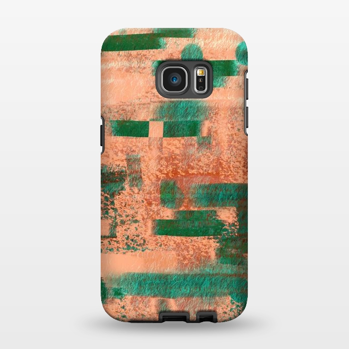 Galaxy S7 EDGE StrongFit Abstract Peach pattern designer by Josie