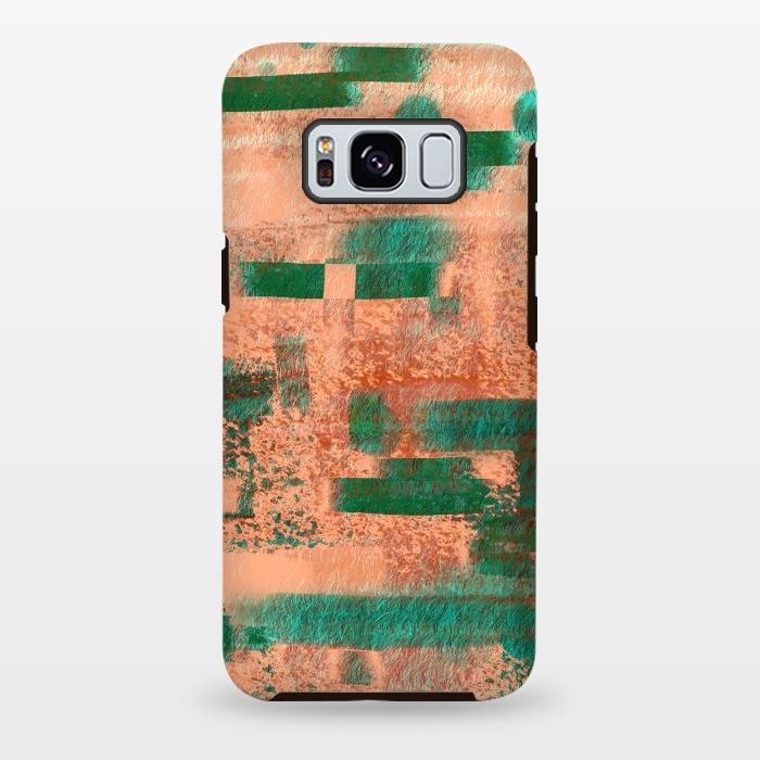 Galaxy S8 plus StrongFit Abstract Peach pattern designer by Josie