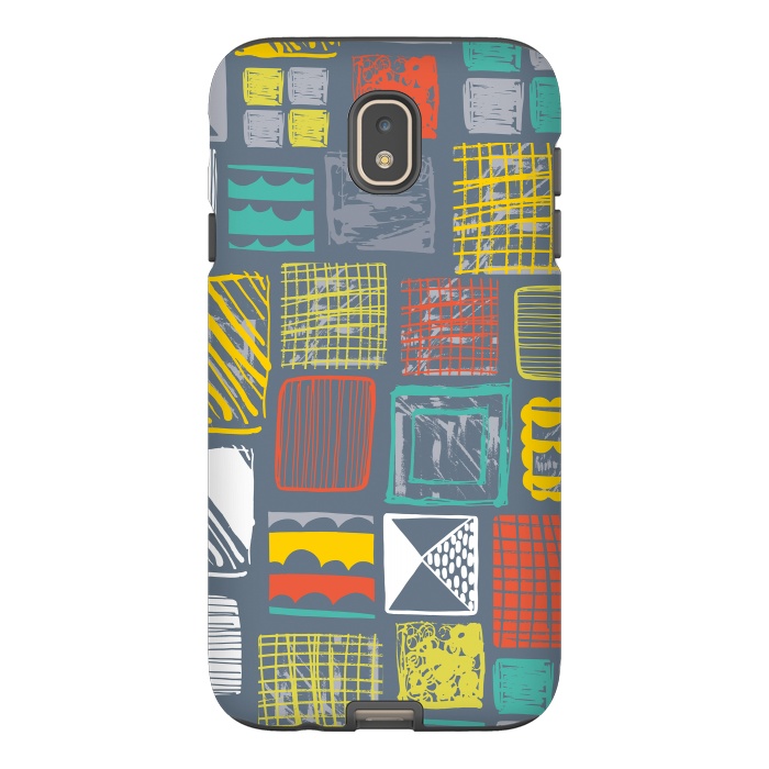 Galaxy J7 StrongFit Square Metropolis Leaves by Rachael Taylor