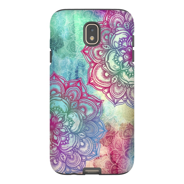 Galaxy J7 StrongFit Round and Round the Rainbow by Micklyn Le Feuvre