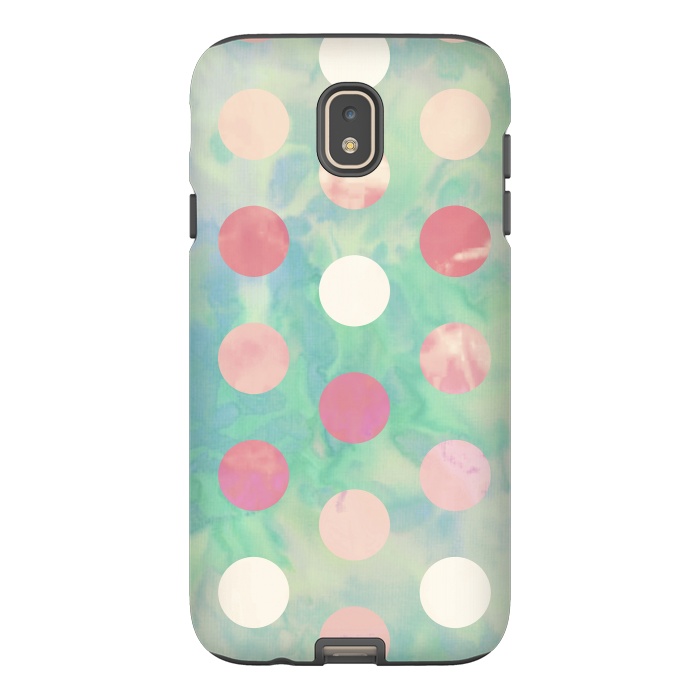 Galaxy J7 StrongFit Polka Dots Watercolor Front by Girly Trend