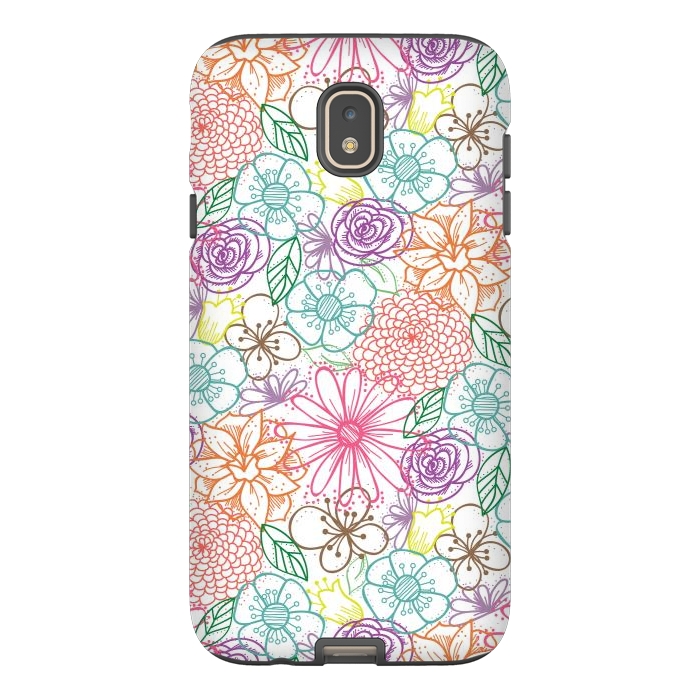 Galaxy J7 StrongFit Bright Floral by TracyLucy Designs