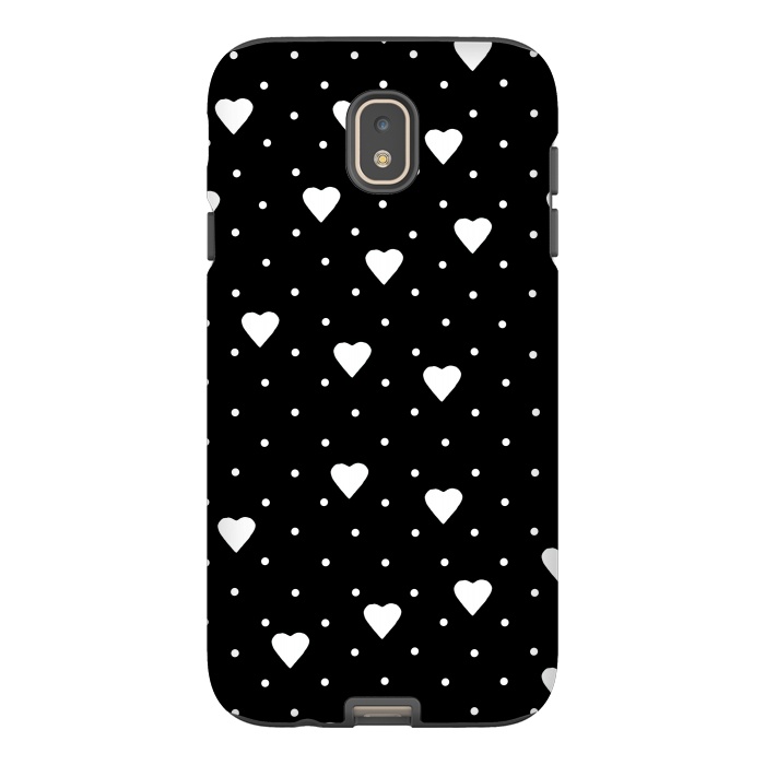 Galaxy J7 StrongFit Pin Point Hearts White by Project M