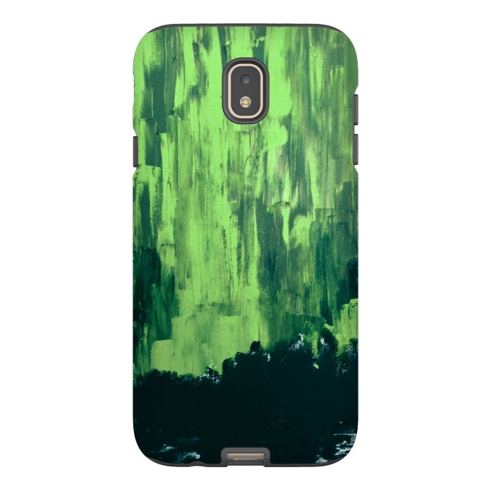 Galaxy J7 StrongFit Lime Green Northern Lights by ANoelleJay