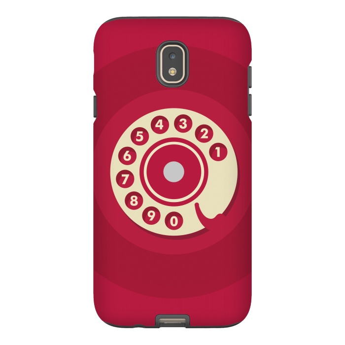 Galaxy J7 StrongFit Vintage Red Telephone by Dellán