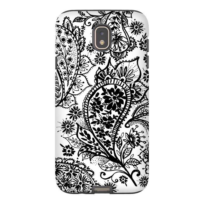 Galaxy J7 StrongFit Ink paisley by Laura Grant