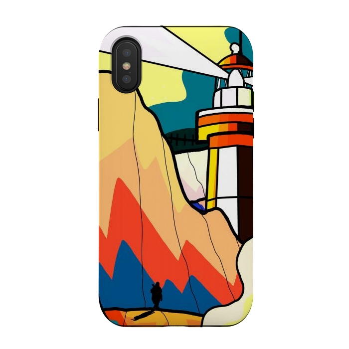 iPhone Xs / X StrongFit The lost lighthouse by Steve Wade (Swade)