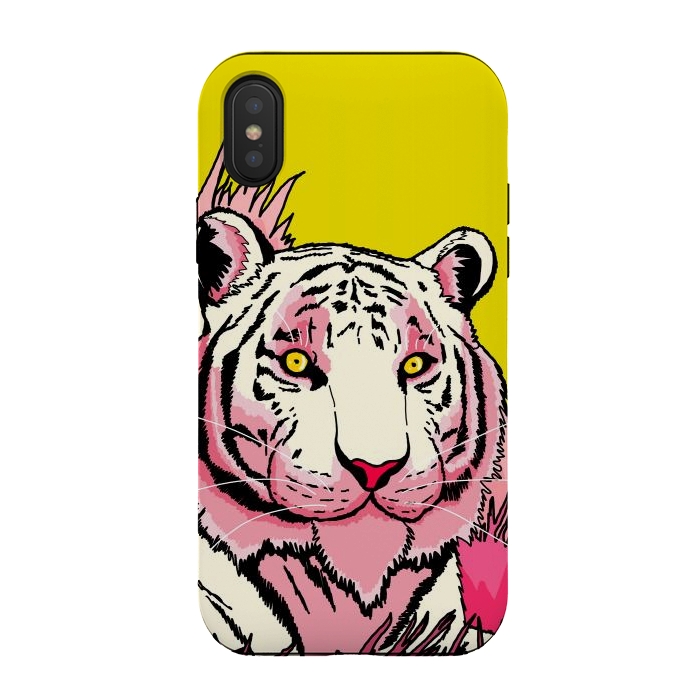 iPhone Xs / X StrongFit The pink tone tiger by Steve Wade (Swade)