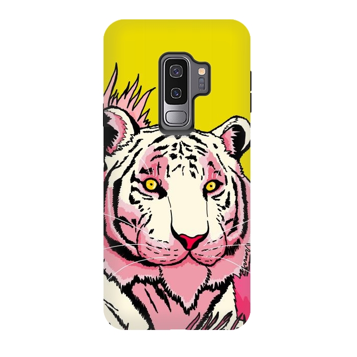 Galaxy S9 plus StrongFit The pink tone tiger by Steve Wade (Swade)