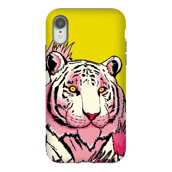 iPhone Xr StrongFit The pink tone tiger by Steve Wade (Swade)