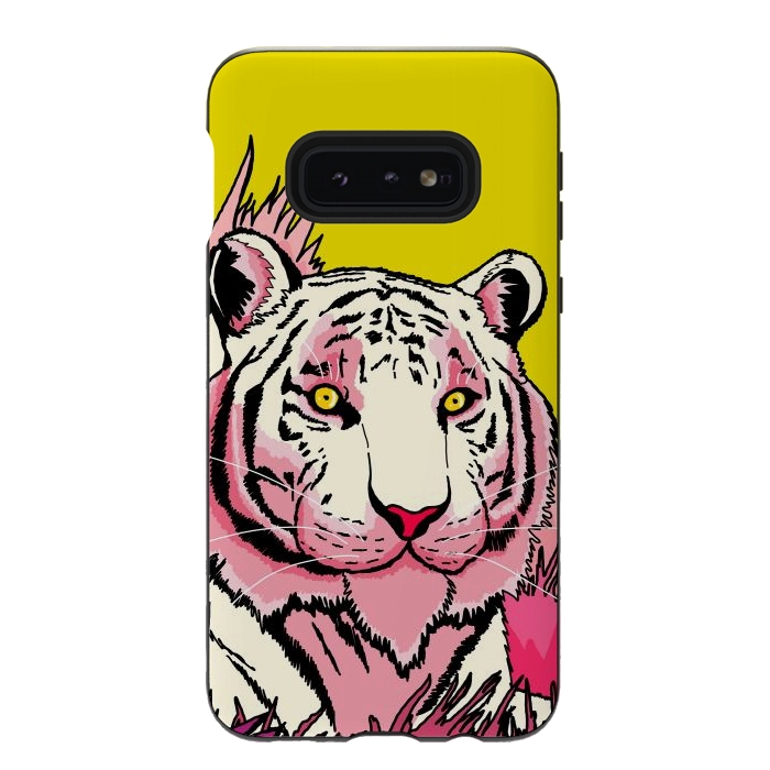 Galaxy S10e StrongFit The pink tone tiger by Steve Wade (Swade)
