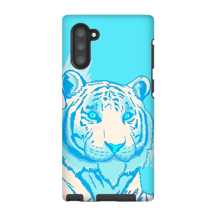 Galaxy Note 10 StrongFit The blue tiger by Steve Wade (Swade)