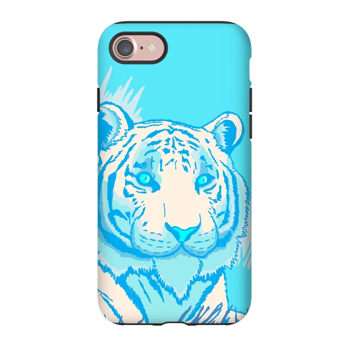 iPhone 7 StrongFit The blue tiger by Steve Wade (Swade)