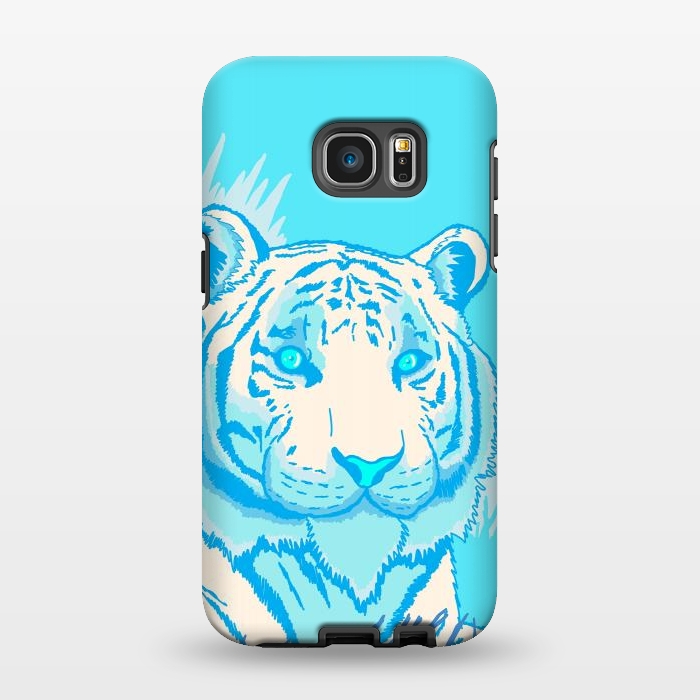 Galaxy S7 EDGE StrongFit The blue tiger by Steve Wade (Swade)