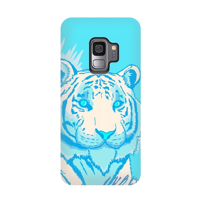 Galaxy S9 StrongFit The blue tiger by Steve Wade (Swade)