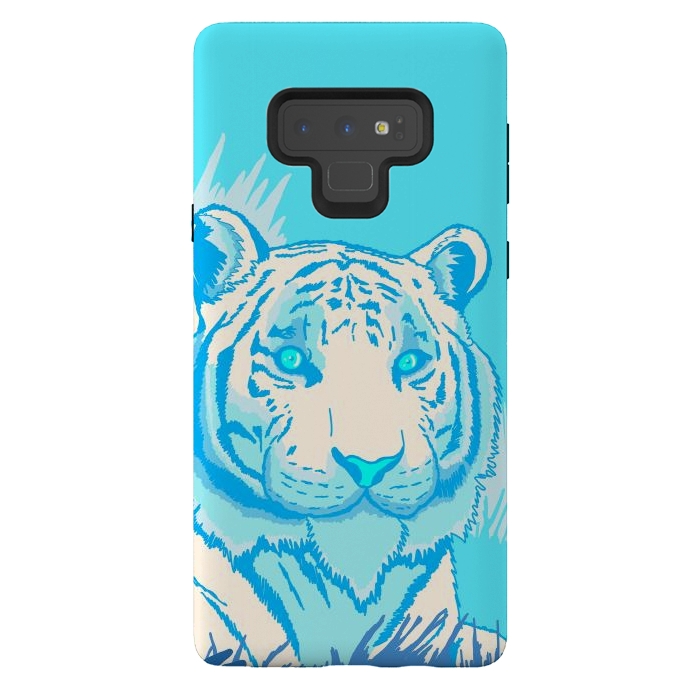 Galaxy Note 9 StrongFit The blue tiger by Steve Wade (Swade)