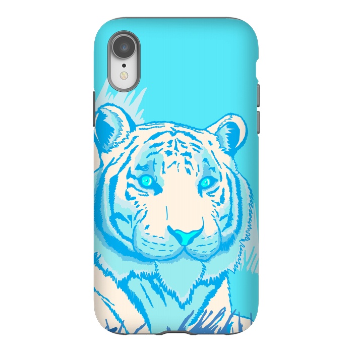 iPhone Xr StrongFit The blue tiger by Steve Wade (Swade)