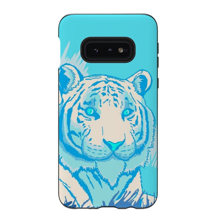 Galaxy S10e StrongFit The blue tiger by Steve Wade (Swade)