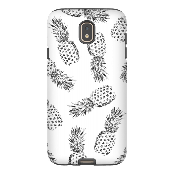Galaxy J7 StrongFit Pineapples black and white by Rui Faria