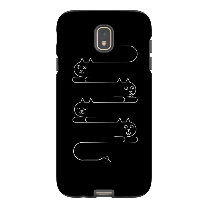 Galaxy J7 StrongFit Cats Line by Coffee Man