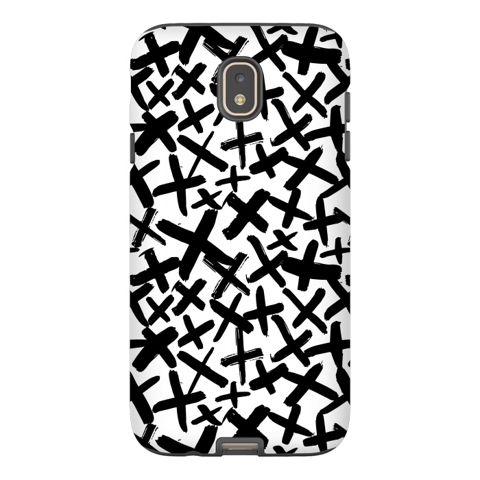 Galaxy J7 StrongFit Black and white kisses by Laura Grant
