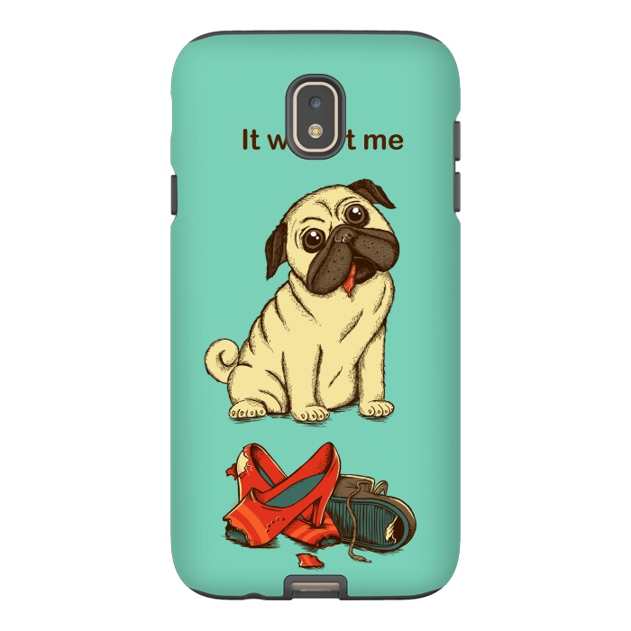Galaxy J7 StrongFit Dog And Shoes by Coffee Man