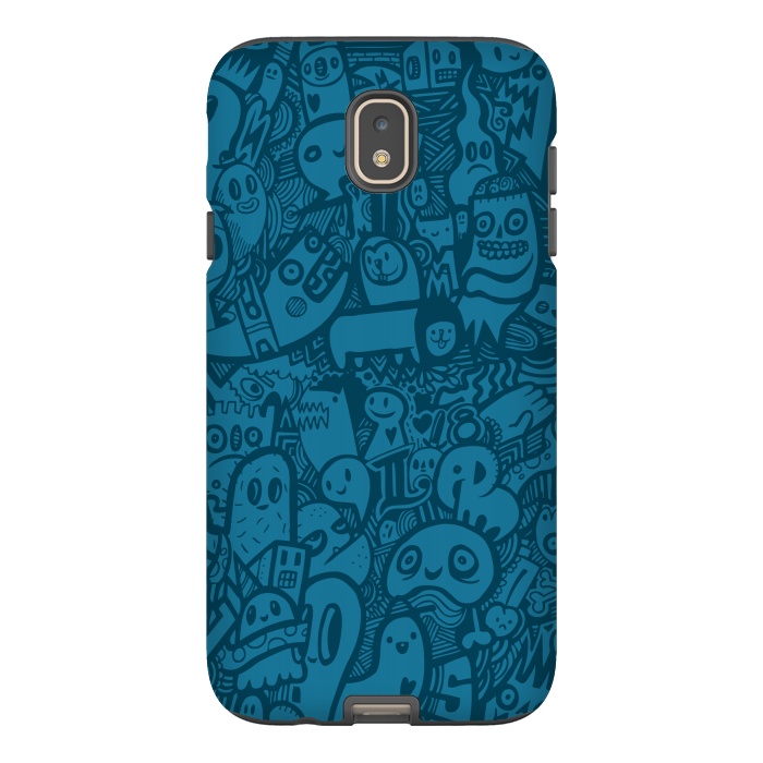Galaxy J7 StrongFit Blue Doodle by Wotto