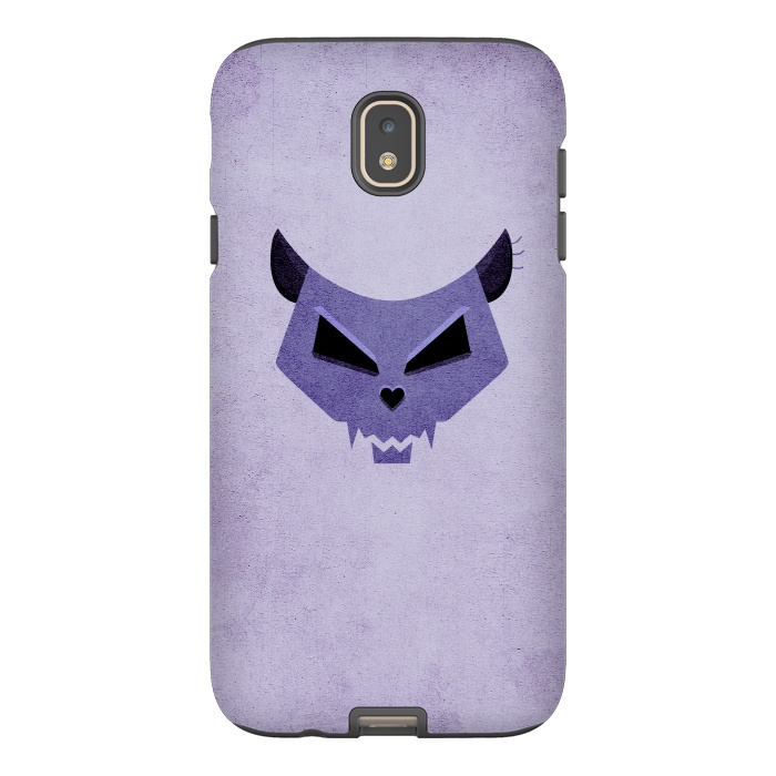Galaxy J7 StrongFit Purple Evil Cat Skull by Boriana Giormova