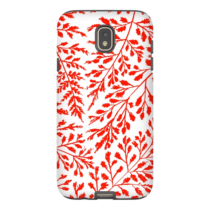 Galaxy J7 StrongFit Foliage Red by Caitlin Workman