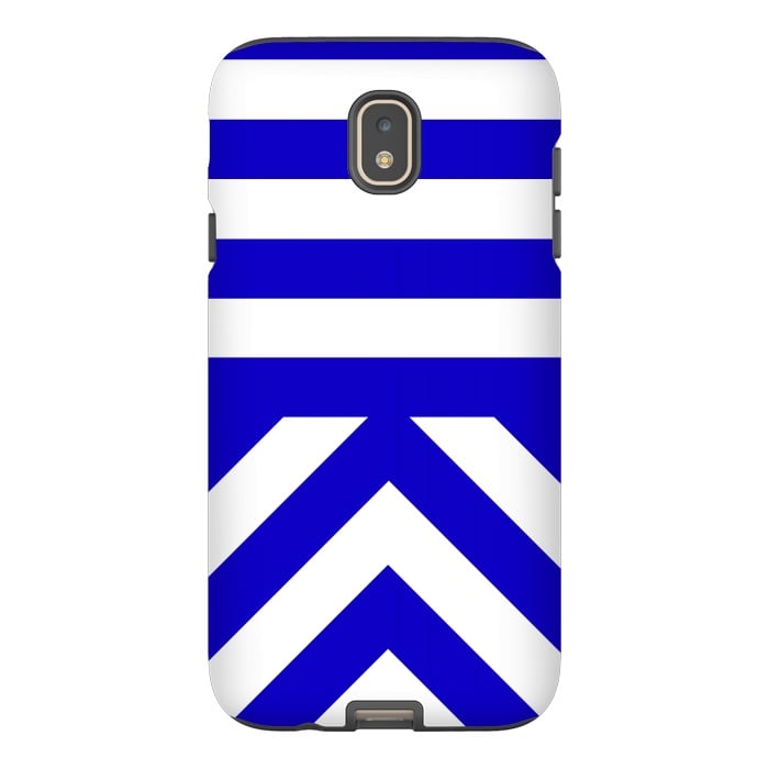 Galaxy J7 StrongFit Blue Stripes by Caitlin Workman