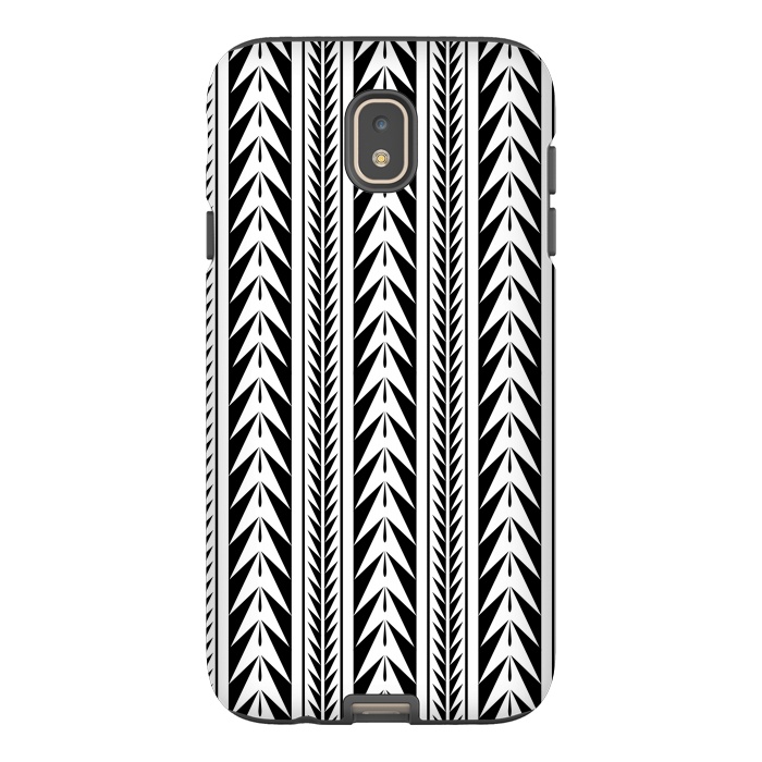 Galaxy J7 StrongFit Edgy Black Stripes by Caitlin Workman
