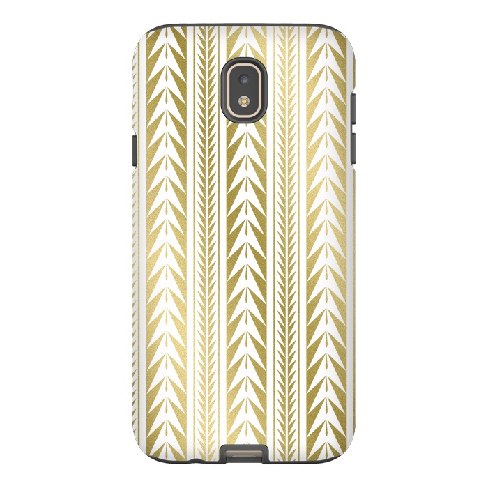 Galaxy J7 StrongFit Edgy Gold Stripes by Caitlin Workman