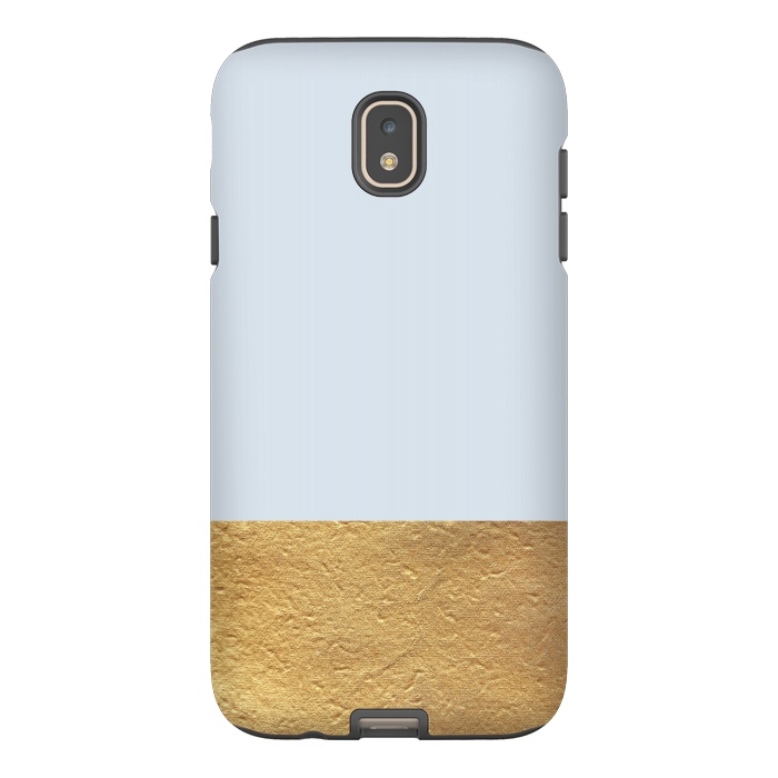 Galaxy J7 StrongFit Color Block Light Blue and Gold by Caitlin Workman
