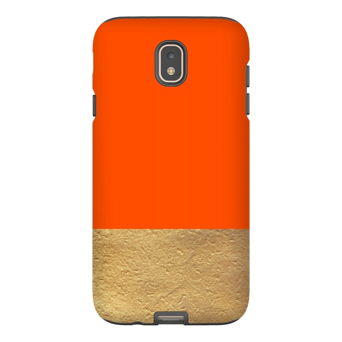 Galaxy J7 StrongFit Color Block Red and Gold by Caitlin Workman