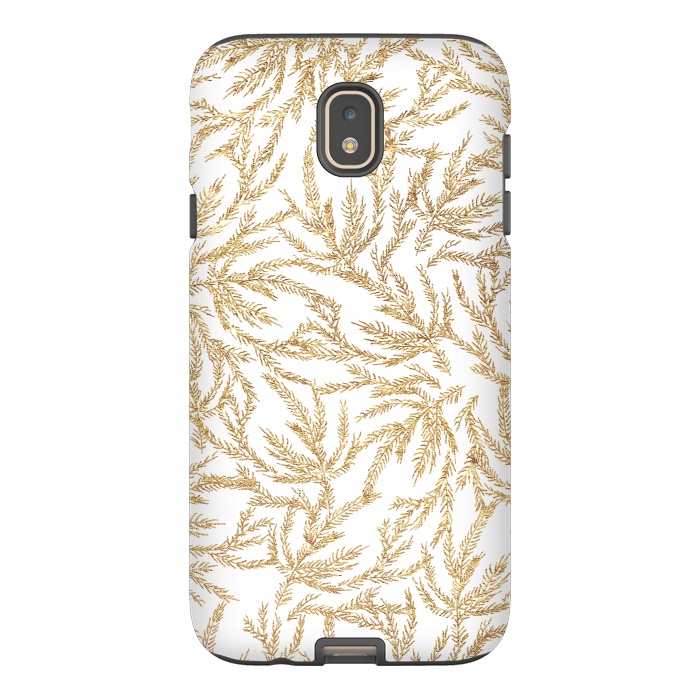 Galaxy J7 StrongFit Gold Ferns by Caitlin Workman