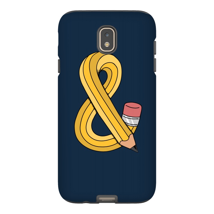 Galaxy J7 StrongFit ampersand pencil by Coffee Man