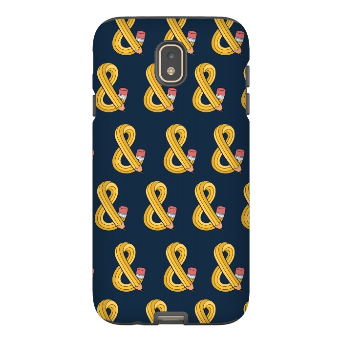 Galaxy J7 StrongFit Ampersand pencil pattern by Coffee Man
