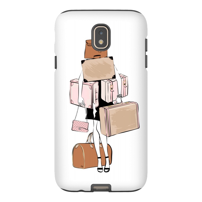 Galaxy J7 StrongFit Woman with luggage by Martina