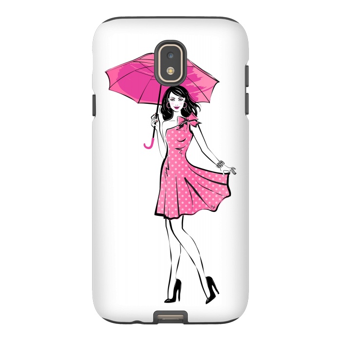 Galaxy J7 StrongFit Pretty girl with umbrella by Martina