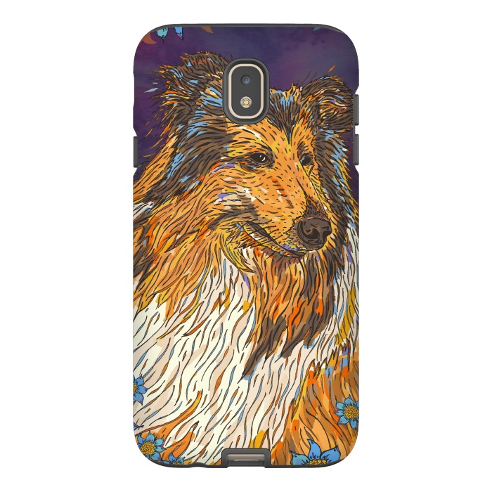 Galaxy J7 StrongFit Rough Collie by Lotti Brown