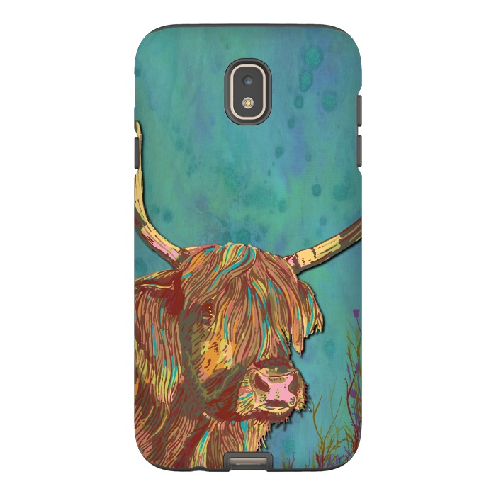 Galaxy J7 StrongFit Highland Cow by Lotti Brown