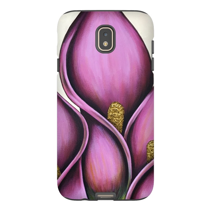 Galaxy J7 StrongFit Pink Calla Lilies by Denise Cassidy Wood