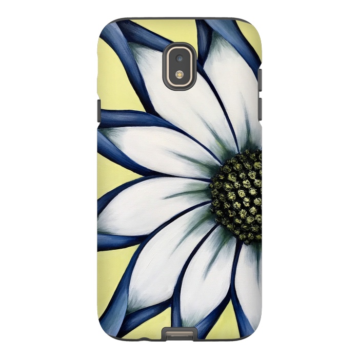 Galaxy J7 StrongFit White African Daisy by Denise Cassidy Wood