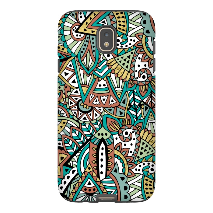 Galaxy J7 StrongFit African Botanicals by Pom Graphic Design