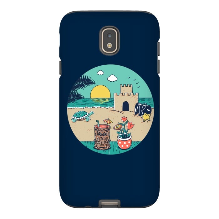 Galaxy J7 StrongFit Video game beach by Coffee Man
