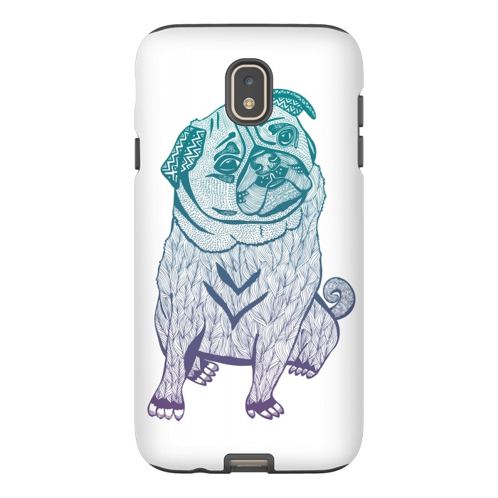 Galaxy J7 StrongFit Duotone pug by Pom Graphic Design