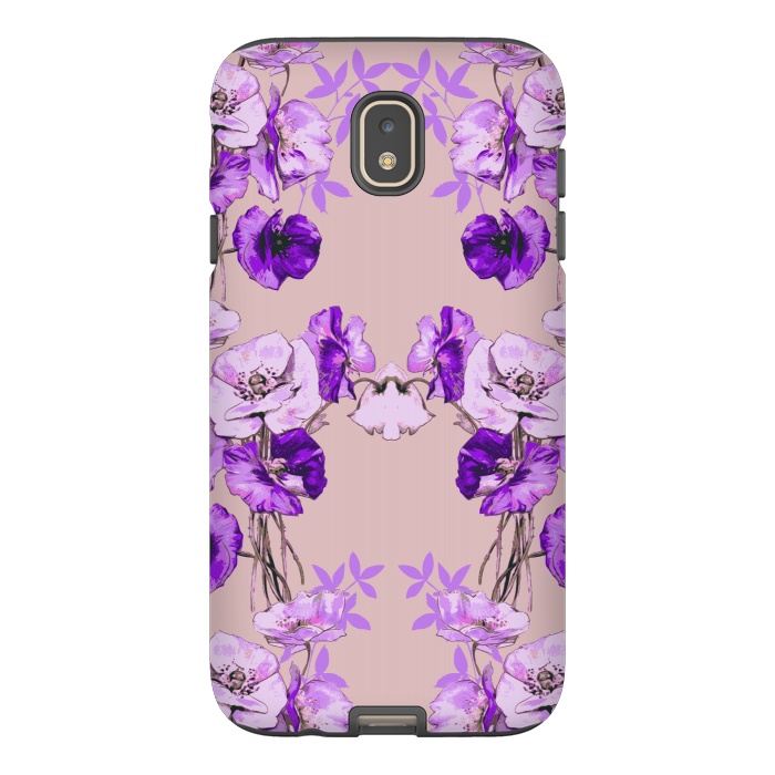 Galaxy J7 StrongFit Dramatic Florals (Purple) by Zala Farah