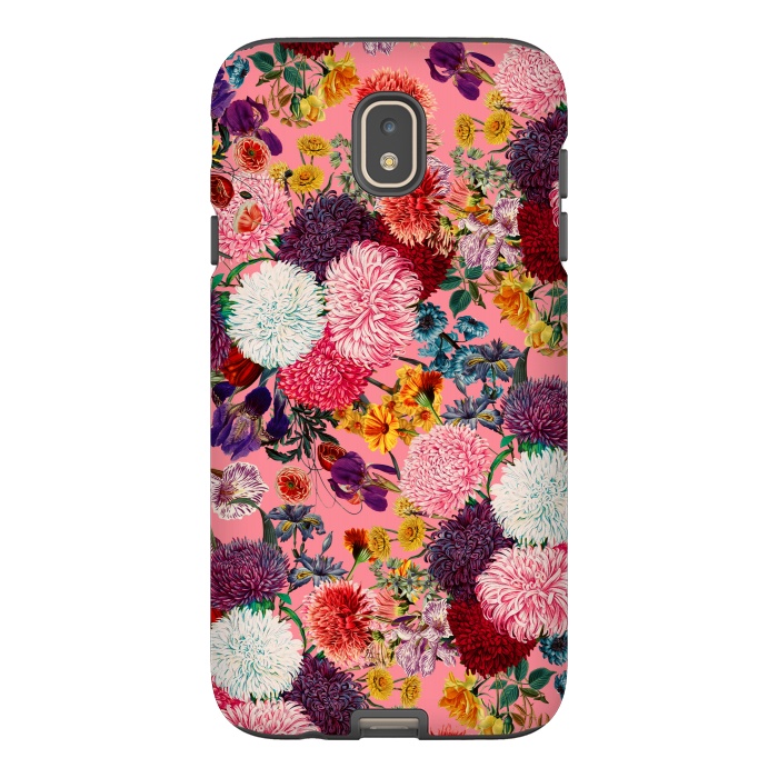Galaxy J7 StrongFit Floral Pink Pattern by Burcu Korkmazyurek