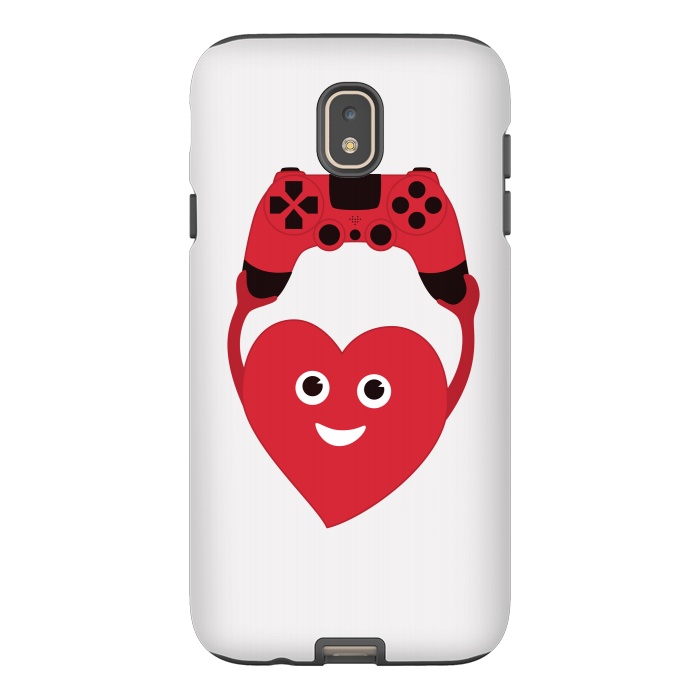 Galaxy J7 StrongFit Cute Geek Gamer Heart by Boriana Giormova
